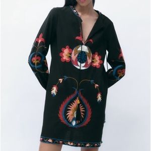 Zara short embroidered dress